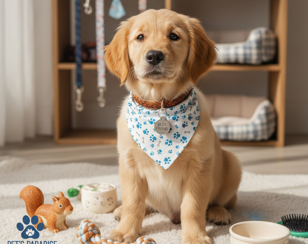 High-quality pet accessories including collars, leashes, toys, and apparel for dogs and cats