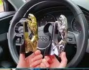 “Collection of vehicle gadgets including car phone mounts, wireless chargers, and smart accessories for cars, displayed neatly for online store category image.”